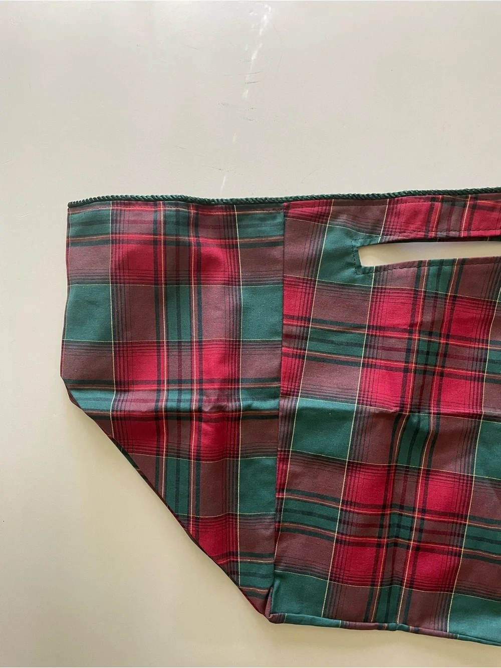 Longaberger Basket Liner Newspaper Plaid W15 1/8” x H14 1/4”
